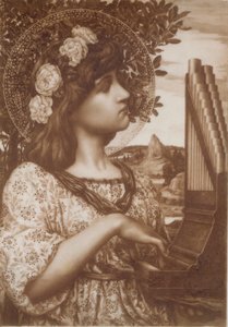 Św. Cecylia, ok.1885 (olej na szkle opalowym)